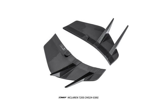McLaren 720S 2018 2019 2020 2021 2022 2023 with Aftermarket Parts - Rear Bumper Side Valences Carbon Fiber / FRP from CMST Tuning