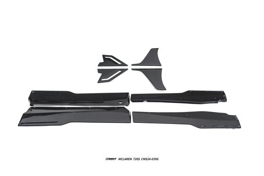 McLaren 720S 2018 2019 2020 2021 2022 2023 & 750S 2024-ON with Aftermarket Parts - Side Skirts Carbon Fiber / FRP from CMST Tuning