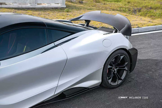 McLaren 720s 2018 2019 2020 2021 2022 2023 & 765LT 2021 2022 & 750s 2024 with Aftermarket Parts - 765lt Conversion Side Skirts Carbon Fiber / FRP from CMST Tuning