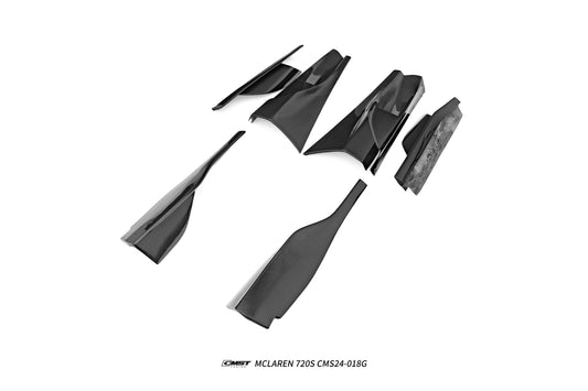 McLaren 720s 2018 2019 2020 2021 2022 2023 & 765LT 2021 2022 & 750s 2024 with Aftermarket Parts - 765lt Conversion Side Skirts Carbon Fiber / FRP from CMST Tuning
