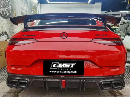 Mercedes Benz AMG GT 4 Door GT63 GT63s GT53 GT43 GT50 X290 2019-ON with Aftermarket Parts - Carbon Fiber & FRP Rear Wing from CMST Tuning