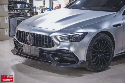 Mercedes Benz AMG GT 4 Door GT53 GT43 GT50 X290 2019-ON with Aftermarket Parts - Front Lip Splitter Carbon Fiber / FRP from CMST Tuning
