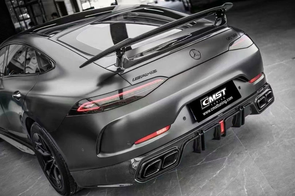 Mercedes Benz AMG GT 4 Door GT53 GT43 GT50 X290 2019-ON with Aftermarket Parts - Rear Diffuser & Exhaust Tips Carbon Fiber / FRP from CMST Tuning
