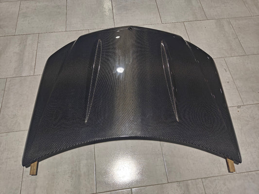 Mercedes Benz C-Class C300 C280 W204 Pre-Facelift 2007 2008 2009 2010 2011 with Aftermarket Parts - Hood Carbon Fiber from CMST Tuning