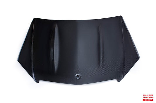 Mercedes Benz C-Class C300 C280 W204 Pre-Facelift 2007 2008 2009 2010 2011 with Aftermarket Parts - Hood Carbon Fiber from CMST Tuning