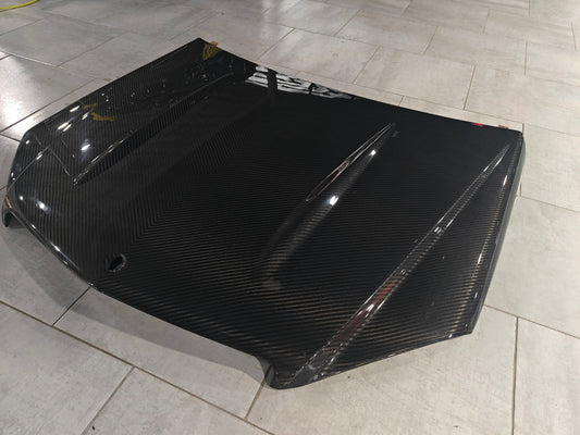 Mercedes Benz C-Class C300 C280 W204 Pre-Facelift 2007 2008 2009 2010 2011 with Aftermarket Parts - Hood Carbon Fiber from CMST Tuning