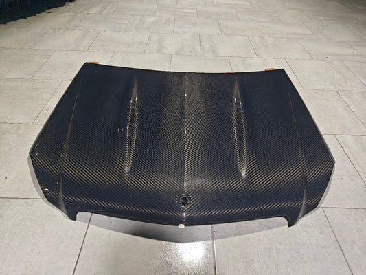 Mercedes Benz C-Class C350 C300 C250 Luxury Sport W204 Facelift 2012 2013 2014 with Aftermarket Parts - Hood Carbon Fiber from CMST Tuning