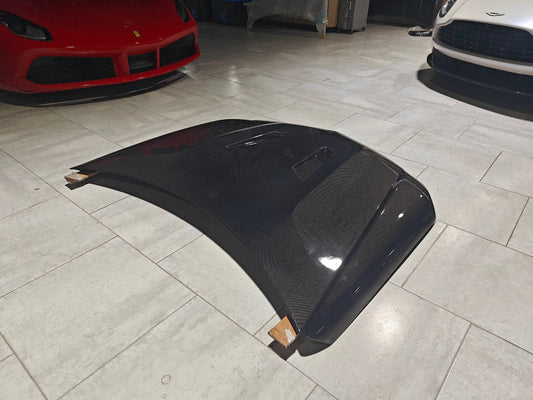 Mercedes Benz W204 C63 AMG Facelift 2012 2013 2014 with Aftermarket Parts - Hood Carbon Fiber from CMST Tuning