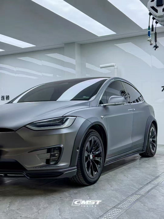 Tesla Model X P100D 100D 90D 75D 60D Performance Long Range Base 2016-2021 with Aftermarket Parts - Upper Valences Carbon Fiber / FRP from CMST Tuning