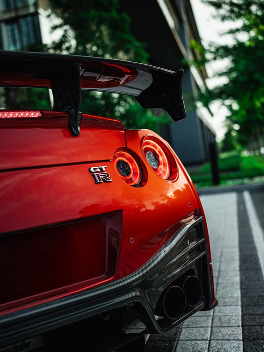 Nissan GTR Nismo T-Spec Black Edition Track Edition Premium Pure 2008 2009 2010 2011 2012 2013 2014 2015 2016 2017 2018 2019 2020 2021 2022 2023 (2017+ rear bumper is required for 2008 2009 2010 2011 2012 2013 2014 2015 2016 model year) with Aftermarket Parts - Nismo Style Rear Bumper & Diffuser Carbon Fiber / FRP / PP from CMST Tuning