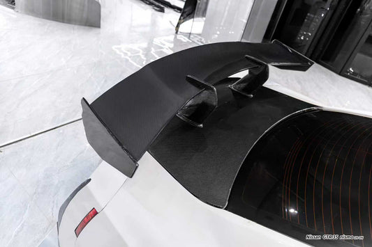 Nissan GTR R35 CBA DBA EBA 2008 2009 2010 2011 2012 2013 2014 2015 2016 2017 2018 2019 2020 2021 2022 2023 2024 with Aftermarket Parts - 2024 NISMO Style Rear Spoiler Carbon Fiber / FRP from CMST Tuning