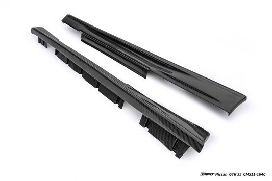 Nissan GTR R35 CBA DBA EBA 2008 2009 2010 2011 2012 2013 2014 2015 2016 2017 2018 2019 2020 2021 2022 2023 2024 with Aftermarket Parts - 2024 NISMO Style Side Skirts Carbon Fiber / FRP from CMST Tuning