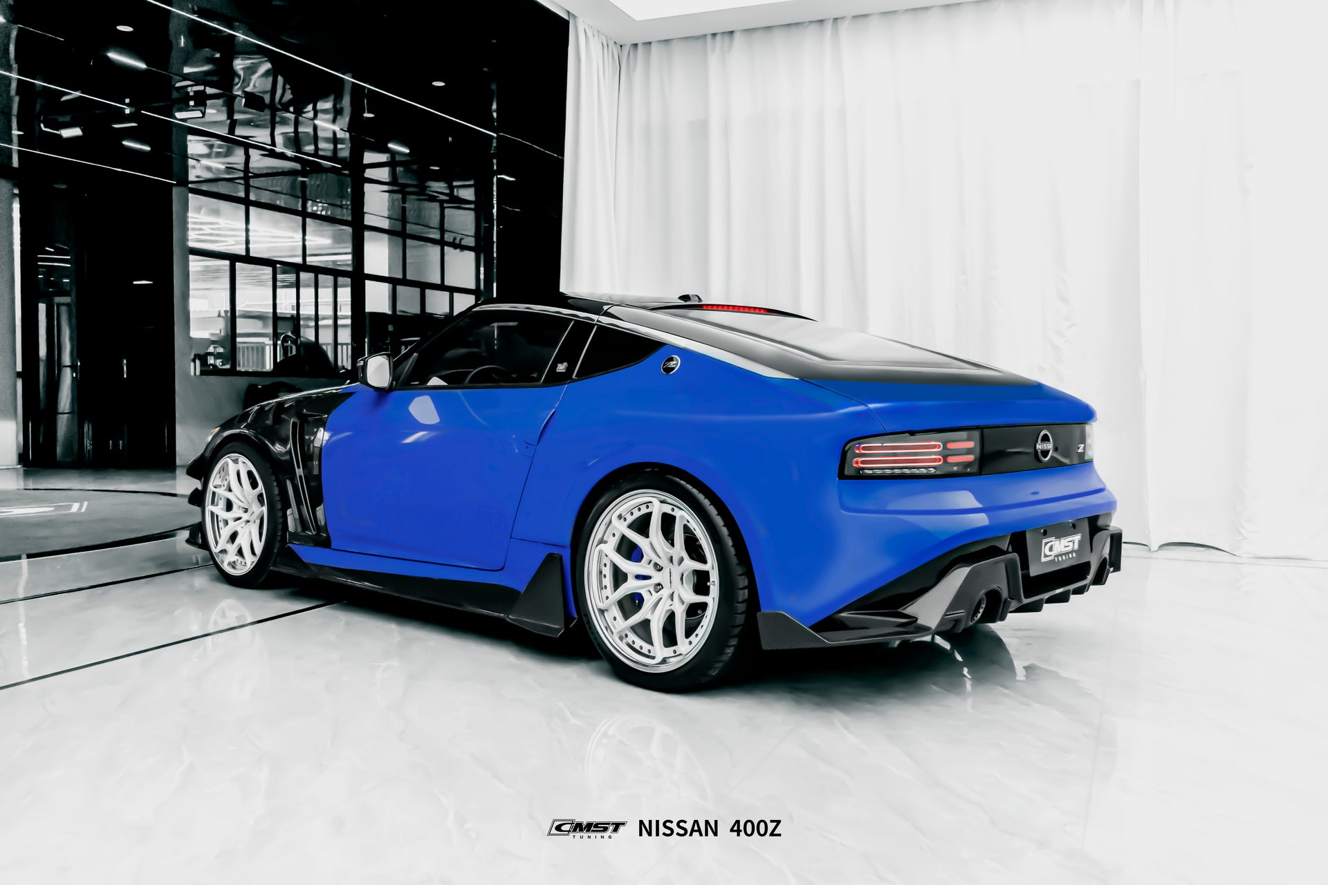 400z Blue Color Rear Nissan Z 400Z Nismo Proto RZ34 Aftermarket Parts - CMST Tuning Rear ...