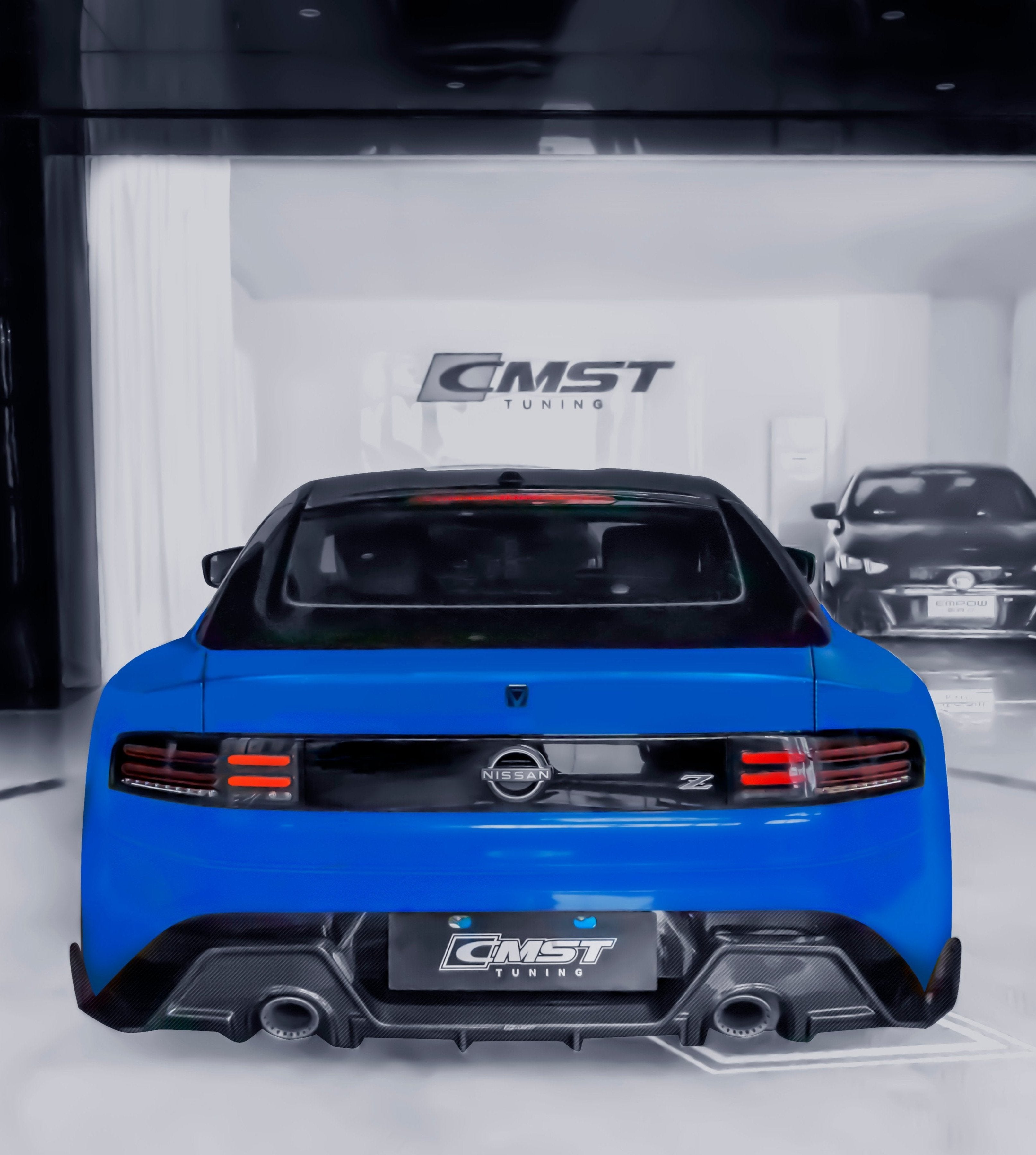 400z Blue Color Rear Nissan Z 400Z Nismo Proto RZ34 Aftermarket Parts - CMST Tuning Rear ...