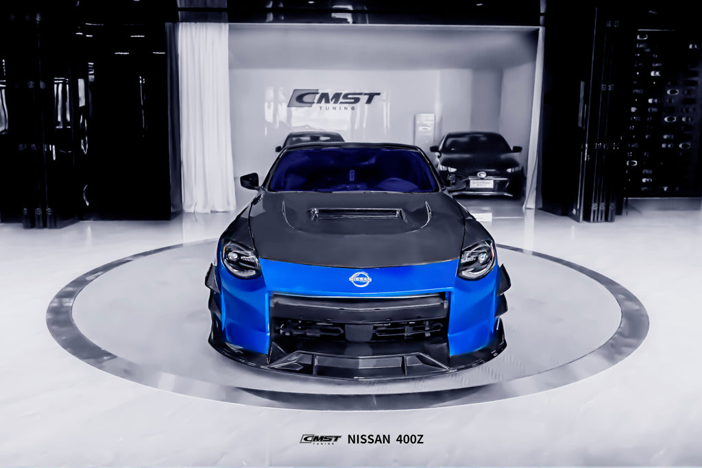 Nissan Z 400Z Nismo Proto Performance Sport RZ34 2023 2024 with Aftermarket Parts - V1 Hood Carbon Fiber / FRP from CMST Tuning