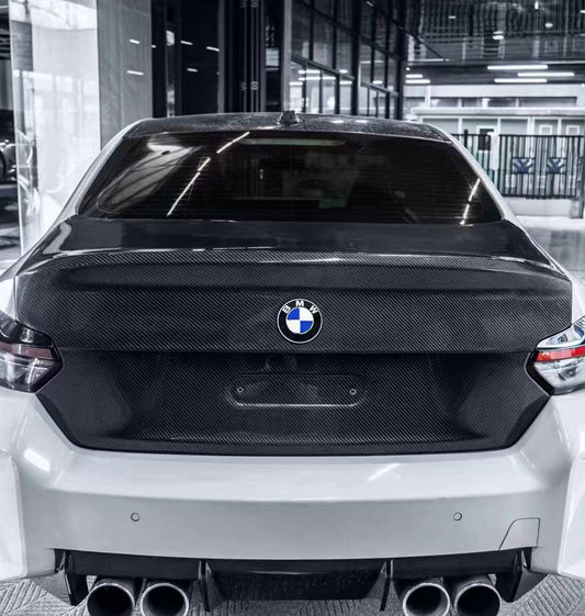 BMW M2CS M2 G87 2023-ON & 2 Series M240i 230i G42 2022-ON with Aftermarket Parts - OEM V1 Style Rear Trunk Dry Pre-preg Carbon Fiber / FRP from CMST Tuning