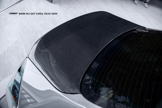 BMW M2CS M2 G87 2023-ON & 2 Series M240i 230i G42 2022-ON with Aftermarket Parts - OEM V1 Style Rear Trunk Dry Pre-preg Carbon Fiber / FRP from CMST Tuning