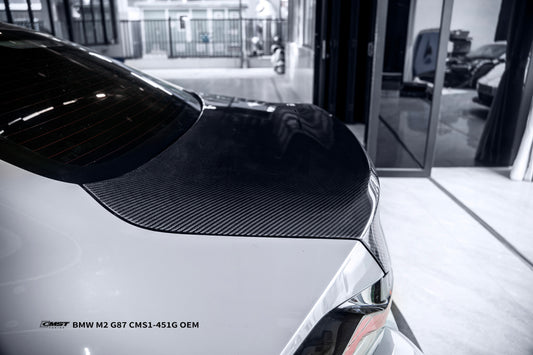 BMW M2CS M2 G87 2023-ON & 2 Series M240i 230i G42 2022-ON with Aftermarket Parts - OEM V1 Style Rear Trunk Dry Pre-preg Carbon Fiber / FRP from CMST Tuning