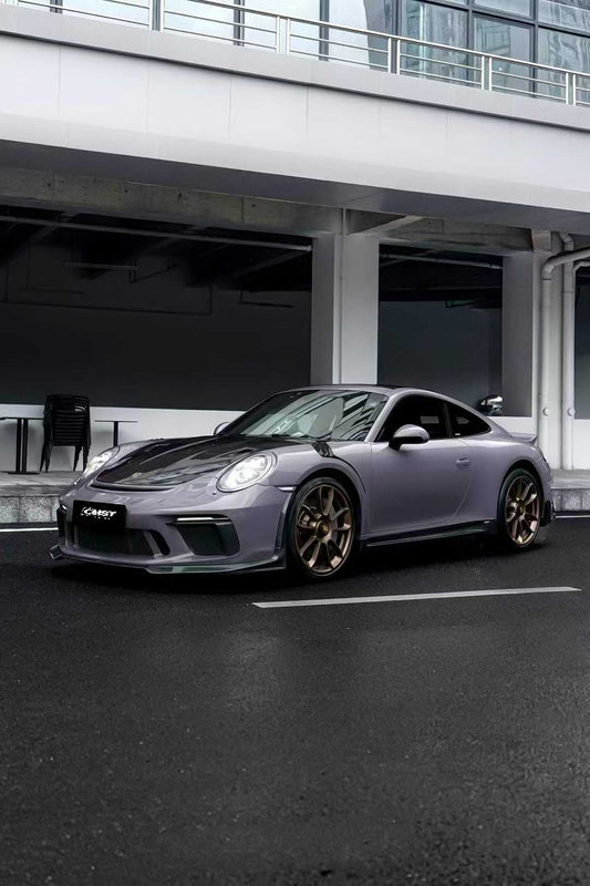 Porsche 991.1 Carrera/S/GTS/Turbo/Turbo S/GT3/GT3RS 2012 2013 2014 2015 2016 with Aftermarket Parts - Front Lip Carbon Fiber from CMST Tuning