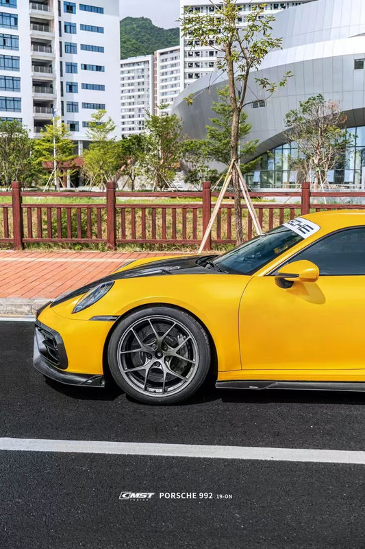 Porsche 911 992 992.1 Carerra Base/S/T/4/4S/Targa 4/Targa 4S/GTS (Sport Design Aerokit Package only) 2020 2021 2022 2023 2024 with Aftermarket Parts - Side Skirts Carbon Fiber/FRP from CMST Tuning