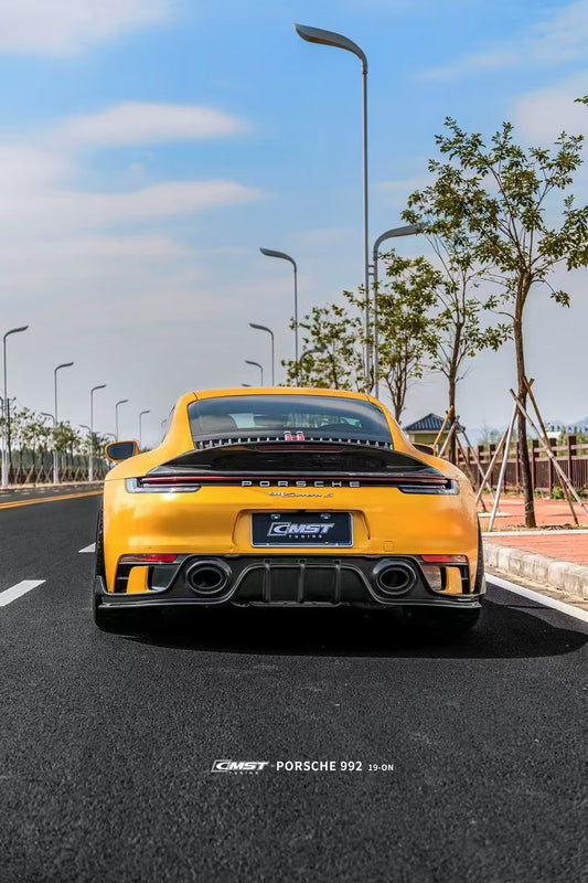 Porsche 992 992.1 Carerra Base/S/T/4/4S/Targa 4/Targa 4S/GTS (Sport Design Aerokit Package only) 2020 2021 2022 2023 2024 with Aftermarket Parts - Rear Diffuser Carbon Fiber/FRP from CMST Tuning