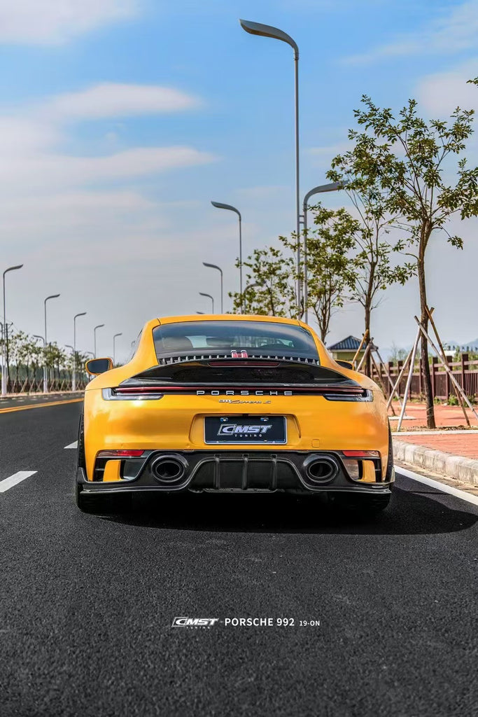 Porsche 992 992.1 Carerra Base/S/T/4/4S/Targa 4/Targa 4S/GTS (Sport Design Aerokit Package only) 2020 2021 2022 2023 2024 with Aftermarket Parts - Rear Diffuser Carbon Fiber/FRP from CMST Tuning