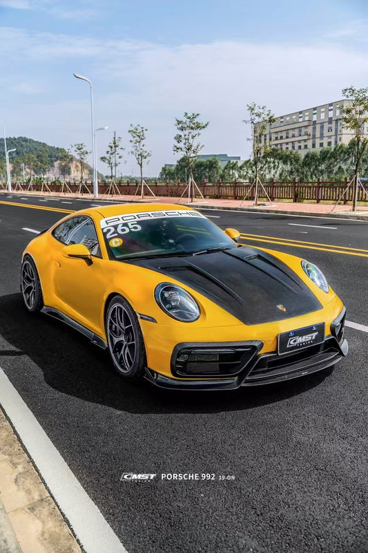 Porsche 911 992 992.1 Carerra Base/S/T/4/4S/Targa 4/ Targa 4S/GTS/Turbo/Turbo S 2020 2021 2022 2023 2024 & 911 992 992.2 Carerra Base/S/T/4/4S/Targa 4/ Targa 4S/GTS/Turbo/Turbo S 2025 with Aftermarket Parts - Hood Carbon Fiber/FRP from CMST Tuning