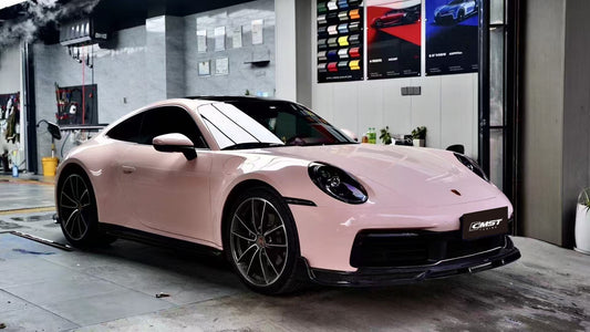 Porsche 992 992.1 Carrera Base/S/T/4/4S/Targa 4/Targa 4S/GTS 2020 2021 2022 2023 2024 with Aftermarket Parts - Sport & Non-Sport Design Aerokit Package Front Lip Carbon Fiber / FRP from CMST Tuning
