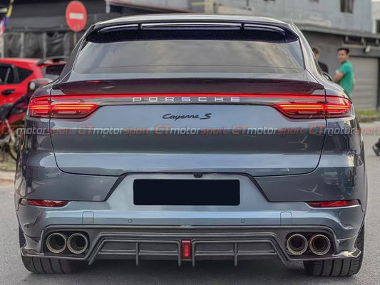 Porsche Cayenne 9Y0 9Y0.1 Base/S/Turbo/Turbo S 2019 2020 2021 2022 2023 &amp; Cayenne 9Y3 9Y3.1 Base/S/Turbo/Turbo S 2019 2020 2021 2022 2023 with Aftermarket Parts - Rear Diffuser Carbon Fiber / FRP from CMST Tuning