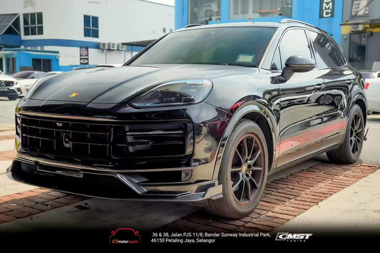 Porsche Cayenne 9Y0 9Y0.1 Base/S/GTS/Turbo/Turbo S 2019 2020 2021 2022 2023 & Cayenne 9Y0 9Y0.2 Base/S/GTS/Turbo/Turbo S 2024-ON & Cayenne 9Y3 9Y3.1 Base/S/GTS/Turbo/Turbo S/Turbo GT 2019 2020 2021 2022 2023 & Cayenne 9Y3 9Y3.2 Base/S/GTS/Turbo/Turbo S/Turbo GT 2024-ON with Aftermarket Parts - Wheel Arches Carbon Fiber / FRP from CMST Tuning