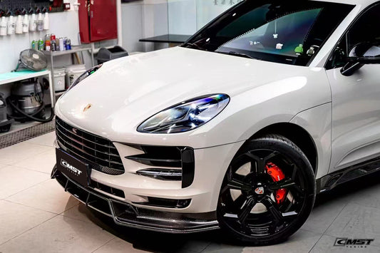 Porsche Macan 95B.2 Base / S 2019 2020 2021 with Aftermarket Parts - Front Lip Carbon Fiber / FRP from CMST Tuning