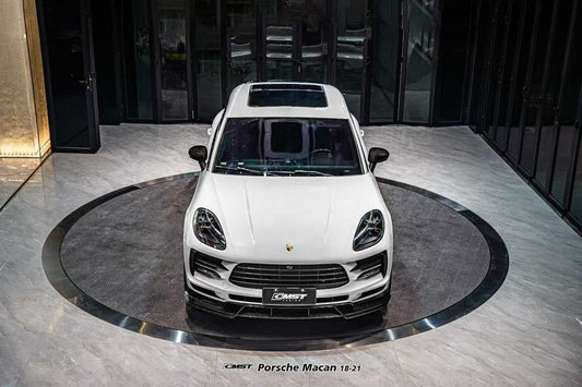 Porsche Macan 95B.2 Base / S 2019 2020 2021 with Aftermarket Parts - Front Lip Carbon Fiber / FRP from CMST Tuning