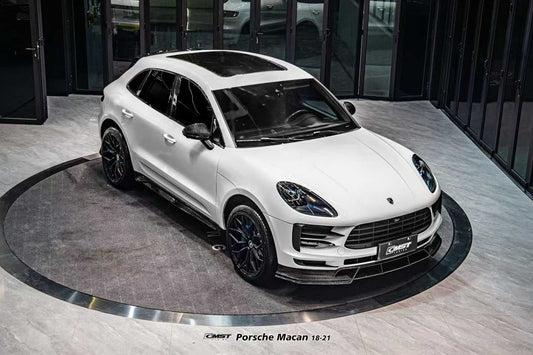 Porsche Macan 95B.2 Base / S 2019 2020 2021 with Aftermarket Parts - Front Lip Carbon Fiber / FRP from CMST Tuning