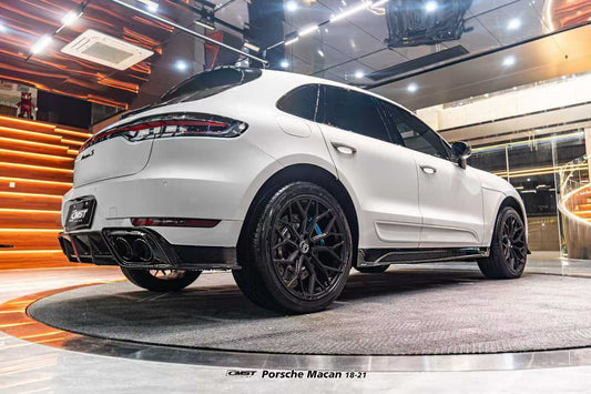 Porsche Macan 95B.1 Base/S/GTS/Sport Edition/Turbo 2015 2016 2017 2018 & Macan 95B.2 Base/S/GTS/Turbo 2019 2020 2021 with Aftermarket Parts - Side Skirts Carbon Fiber / FRP from CMST Tuning