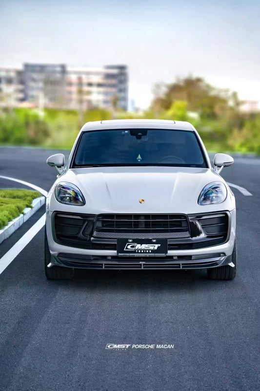 Porsche Macan 95B.3 Base/S/T/GTS/Turbo 2022-2025 with Aftermarket Parts - Front Lip Carbon Fiber / FRP from CMST Tuning