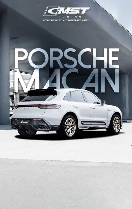 Porsche Macan 95B.3 Base/S/T 2022 2023 2024 2025 with Aftermarket Parts - Rear Diffuser Carbon Fiber / FRP from& CMST Tuning