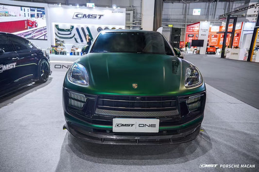 Porsche Macan 95B.3 Base/S/T/GTS/Turbo 2022-2025 with Aftermarket Parts - Front Lip Carbon Fiber / FRP from CMST Tuning