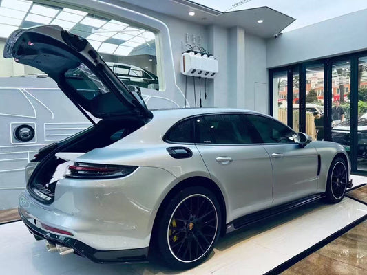 Porsche Panamera 971 971.1 RWD/Base/4/4S/GTS/Turbo/Turbo S 2017 2018 2019 2020 & Panamera 971 971.2 RWD/Base/4/4S/GTS/Turbo/Turbo S 2021 2022 2023 with Aftermarket Parts - V1 Rear Diffuser Pre-preg Carbon Fiber / Vacuumed Carbon Fiber / FRP from CMST Tuning