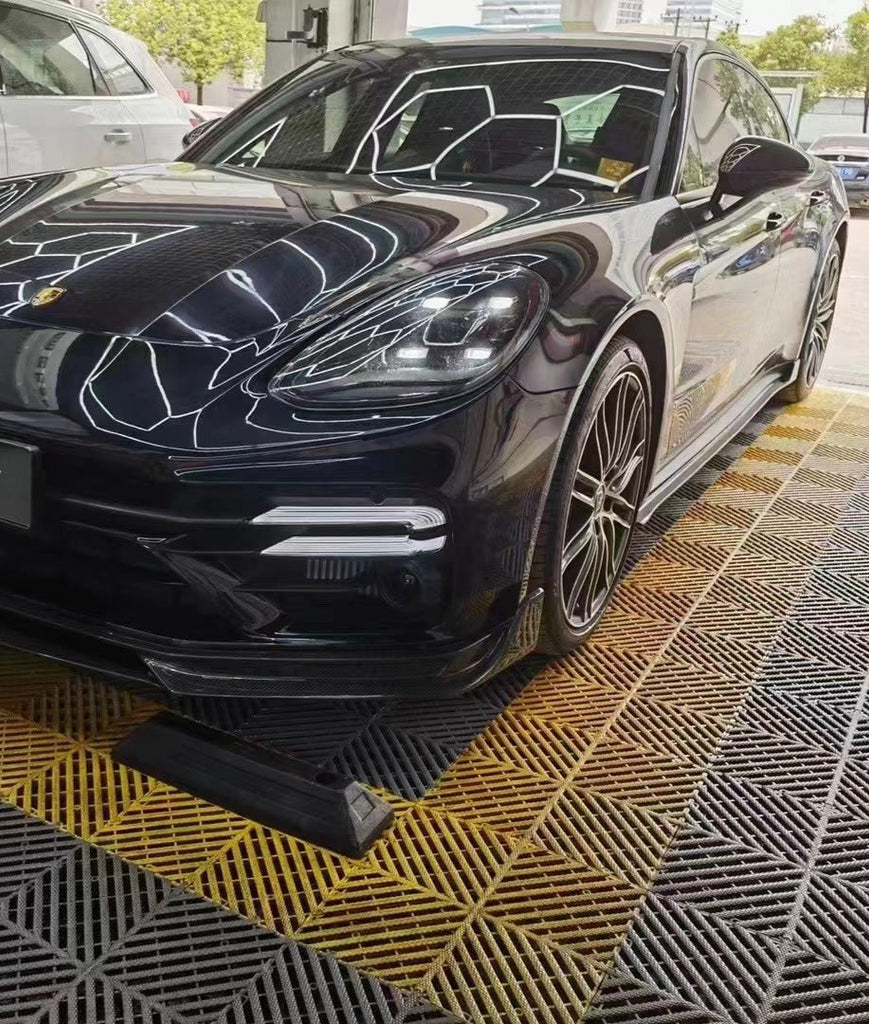 Porsche Panamera 971 971.1 RWD/Base/4/4S/GTS/Turbo/Turbo S 2017 2018 2019 2020 & Panamera 971 971.2 RWD/Base/4/4S/GTS/Turbo/Turbo S 2021 2022 2023 with Aftermarket Parts - Side Skirts Pre-preg Carbon Fiber / FRP from CMST Tuning