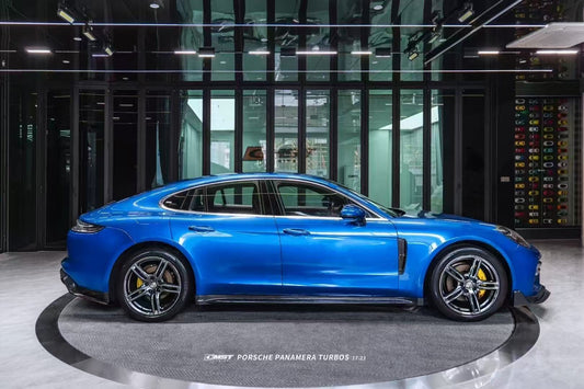 Porsche Panamera 971 971.1 RWD/Base/4/4S/GTS/Turbo/Turbo S 2017-2020 & Panamera 971 971.2 RWD/Base/4/4S/GTS/Turbo/Turbo S 2021-2023 with Aftermarket Parts - V2 Style Pre-preg Carbon & FRP Side Skirts from CMST Tuning