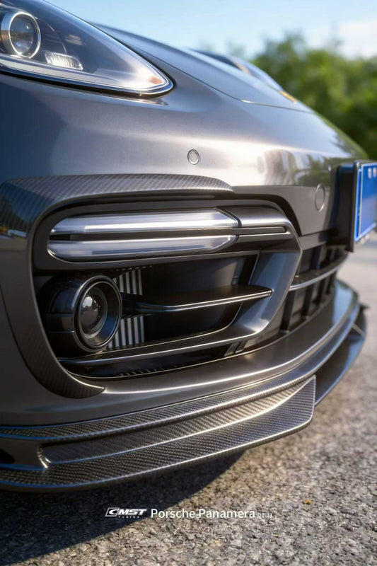 Porsche Panamera 971 971.2 RWD/Base/4/4S 2021-2023 with Aftermarket Parts - Pre-preg Carbon & FRP Front Lip from CMST Tuning