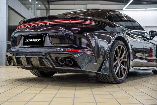 Porsche Panamera 976 Base 4 4S E-Hybird 2024 (suitable for GTS and Turbo if active spoiler is deactivated) with Aftermarket Parts - Rear Spoiler Pre-preg Carbon Fiber / FRP from CMST Tuning