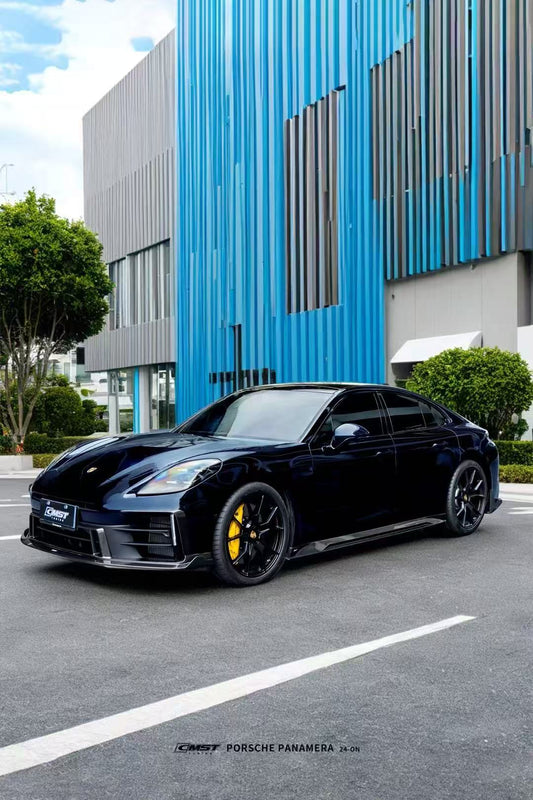 Porsche Panamera 976 Base 4 4S E-Hybird GTS Turbo 2024 with Aftermarket Parts - Side Skirts Pre-preg Carbon Fiber / FRP from CMST Tuning