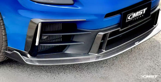 Porsche Panamera 976 Base 4 4S E-Hybird 2024 with Aftermarket Parts - Front Canards Pre-preg Carbon Fiber / FRP from CMST Tuning