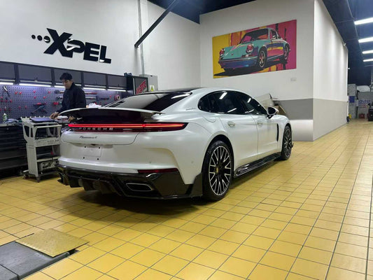 Porsche Panamera 976 Base 4 4S E-Hybird GTS Turbo 2024 with Aftermarket Parts - Side Skirts Pre-preg Carbon Fiber / FRP from CMST Tuning