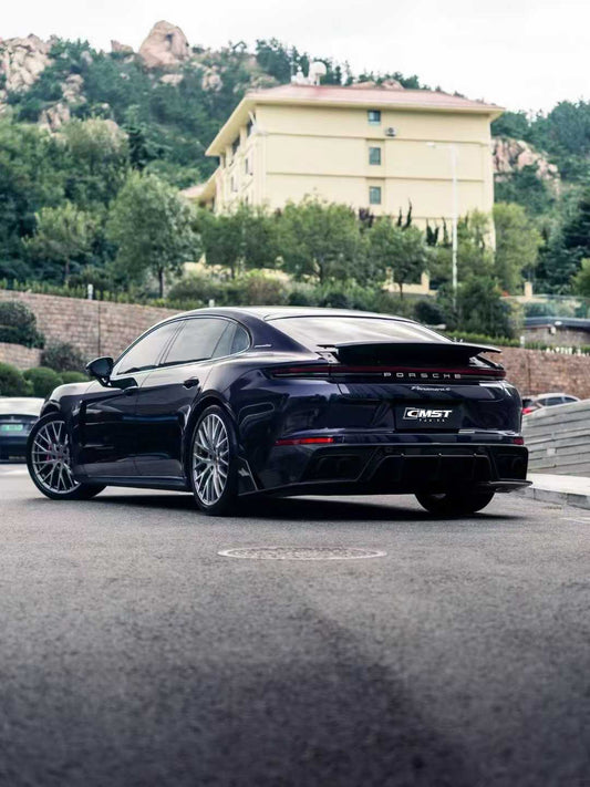 Porsche Panamera 976 Base 4 4S E-Hybird GTS Turbo 2024 with Aftermarket Parts - Side Skirts Pre-preg Carbon Fiber / FRP from CMST Tuning