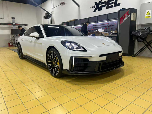 Porsche Panamera 976 Base 4 4S E-Hybird GTS Turbo 2024 with Aftermarket Parts - Side Skirts Pre-preg Carbon Fiber / FRP from CMST Tuning