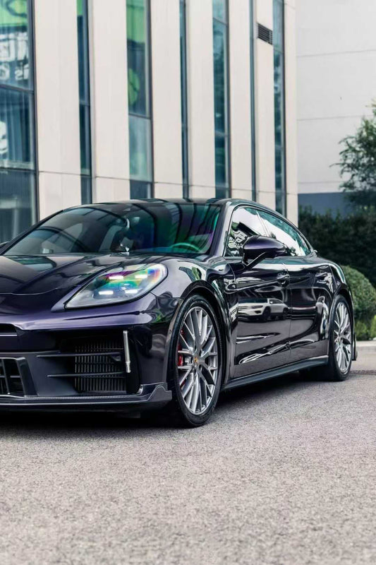 Porsche Panamera 976 Base 4 4S E-Hybird GTS Turbo 2024 with Aftermarket Parts - Side Skirts Pre-preg Carbon Fiber / FRP from CMST Tuning