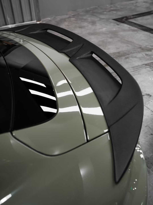 Porsche Taycan 9J1 Sedan RWD/4S/GTS/Turbo/Turbo S 2020 2021 2022 2023 2024 with Aftermarket Parts - Rear Spoiler Carbon Fiber / FPR from CMST Tuning