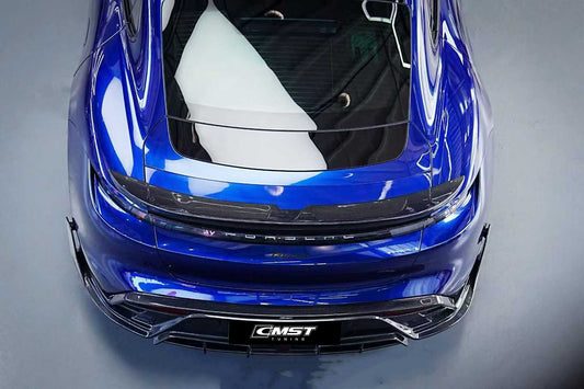 Porsche Taycan 9J1 Sedan RWD/4S/GTS/Turbo/Turbo S 2020 2021 2022 2023 2024 with Aftermarket Parts - Rear Spoiler Carbon Fiber / FPR from CMST Tuning